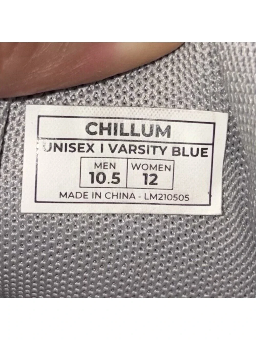 Lems Chillum Varsity Blue Mens 10.5 Womens 12 Minimalist Casual Sneakers